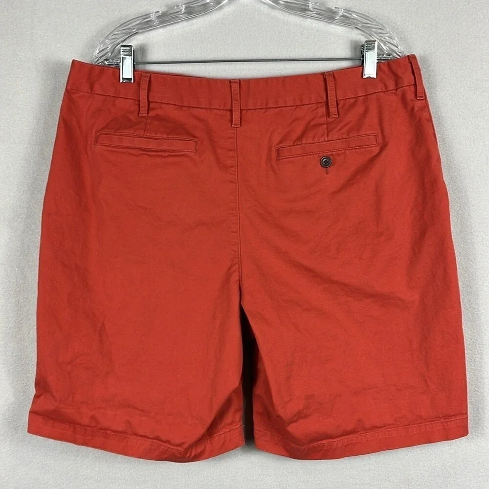 Lands End Casual Chino Shorts Traditional Fit Men's‎ Size 38 Coral Red